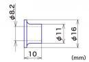 内径8mmカラー(スチール製/クロムメッキ)