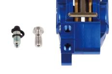 アルミビレット4POTキャリパー(右用　ブルー)