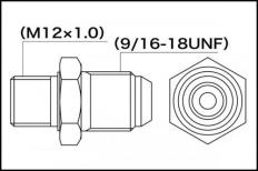 オイルクーラーフィッティングアダプター(M12×1.0)#6